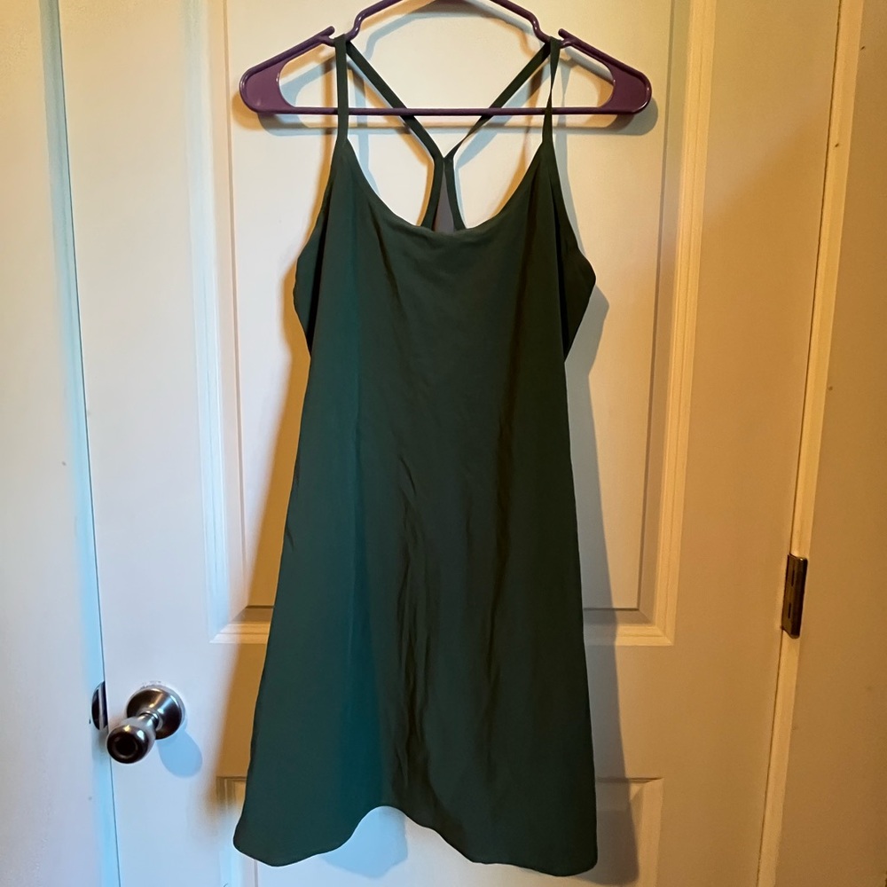 Outdoor Voices olive green exercise dress